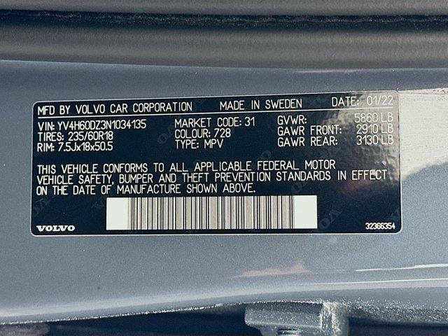 used 2022 Volvo XC60 Recharge Plug-In Hybrid car, priced at $32,497