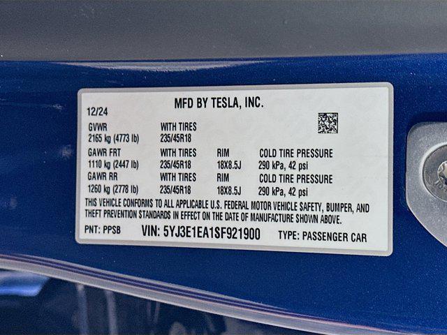used 2025 Tesla Model 3 car, priced at $34,297