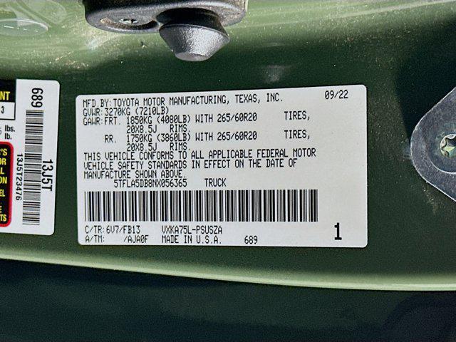 used 2022 Toyota Tundra car, priced at $42,797