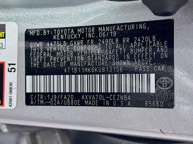 used 2019 Toyota Camry car, priced at $17,996