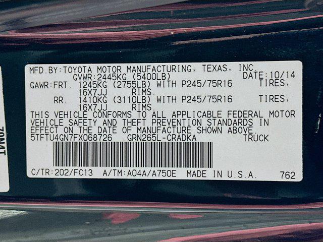 used 2015 Toyota Tacoma car, priced at $21,999