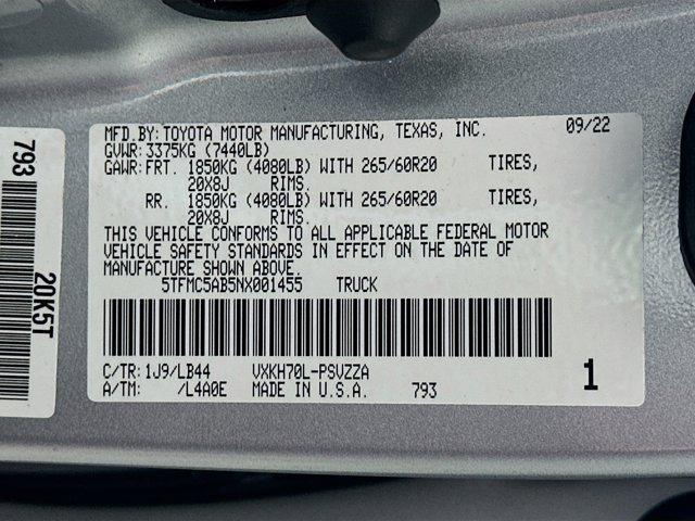 used 2022 Toyota Tundra Hybrid car, priced at $44,397