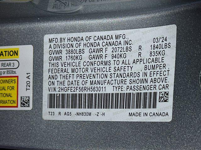 used 2024 Honda Civic car, priced at $23,897
