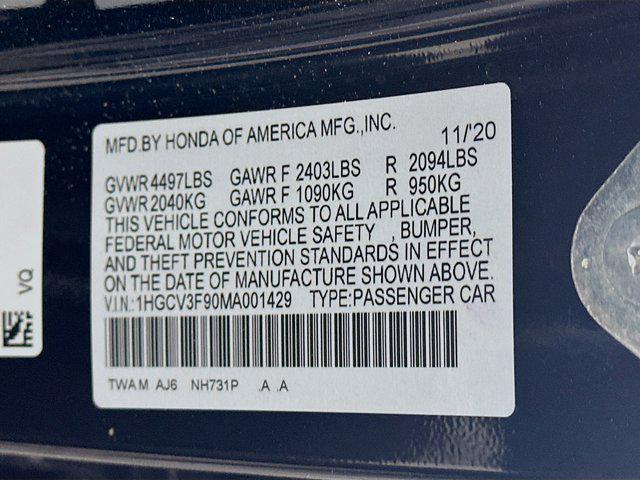used 2021 Honda Accord Hybrid car, priced at $25,997