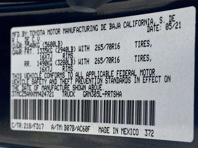 used 2021 Toyota Tacoma car, priced at $33,299