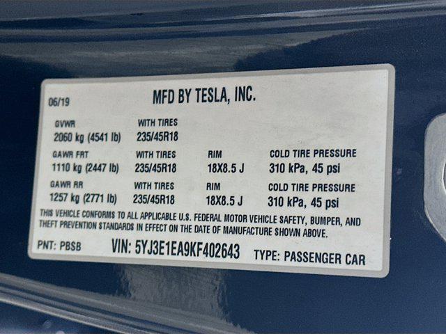 used 2019 Tesla Model 3 car, priced at $14,987