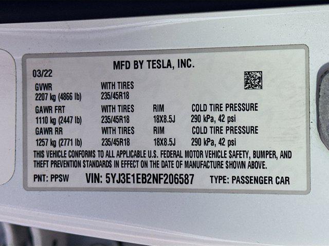 used 2022 Tesla Model 3 car, priced at $23,997