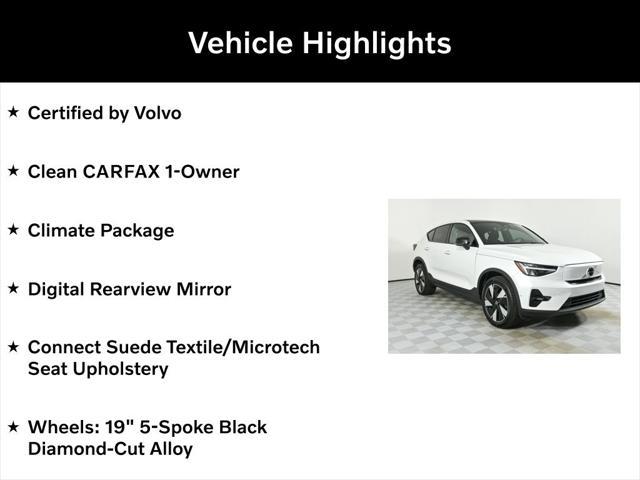 used 2024 Volvo C40 Recharge Pure Electric car, priced at $37,900