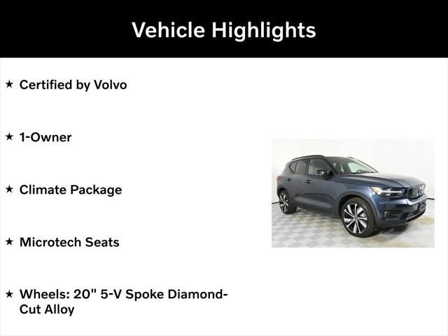 used 2022 Volvo XC40 Recharge Pure Electric car, priced at $28,900