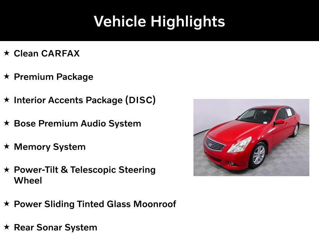 used 2013 INFINITI G37 car, priced at $12,042