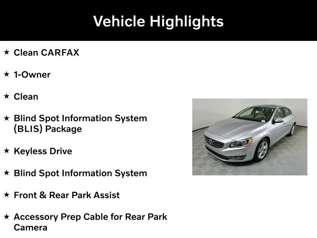used 2015 Volvo S60 car, priced at $15,923