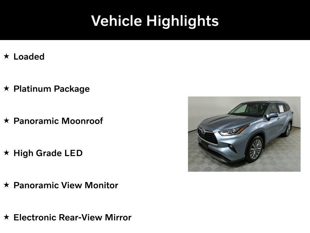 used 2021 Toyota Highlander Hybrid car, priced at $38,253