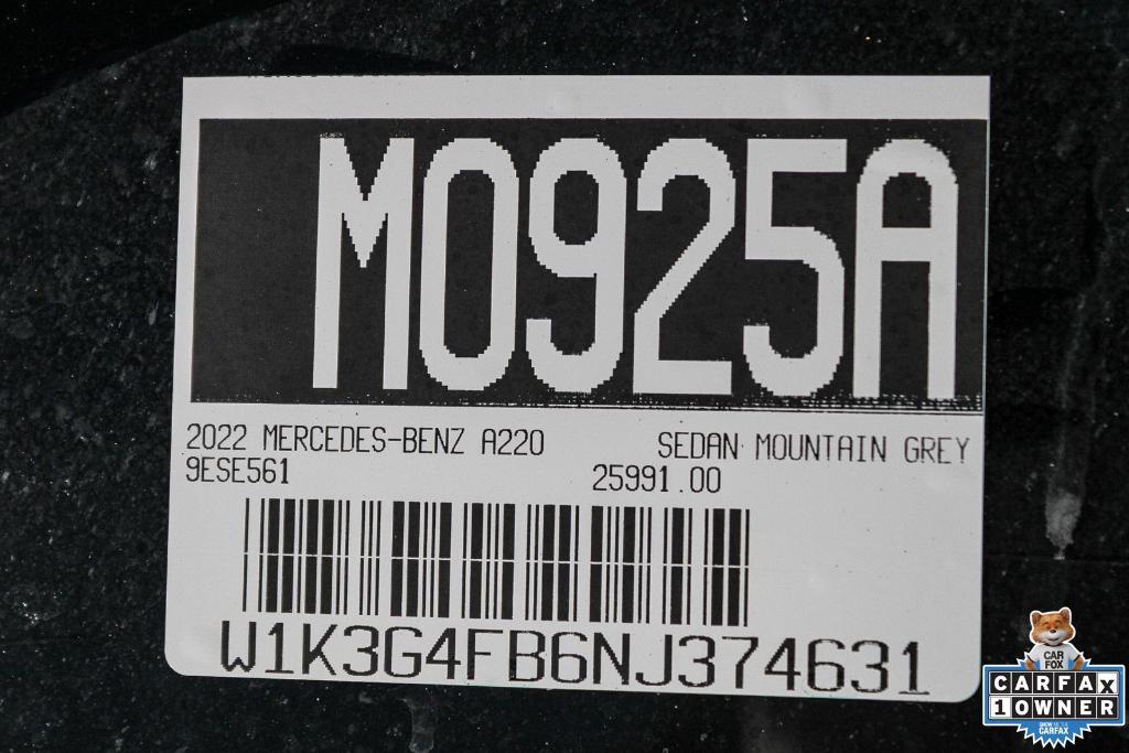 used 2022 Mercedes-Benz A-Class car, priced at $26,991