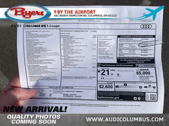 used 2023 Audi RS 5 car, priced at $71,999