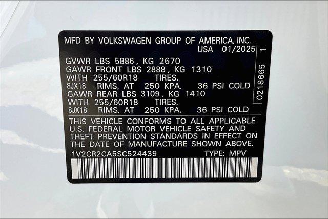 new 2025 Volkswagen Atlas car, priced at $49,059