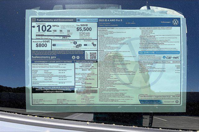 new 2025 Volkswagen ID.4 car, priced at $56,176