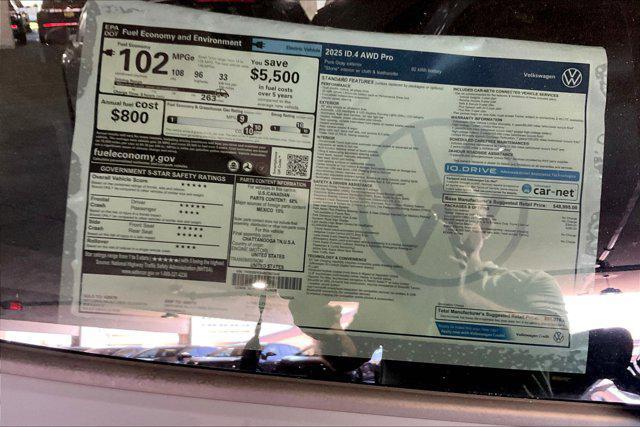 new 2025 Volkswagen ID.4 car, priced at $51,076