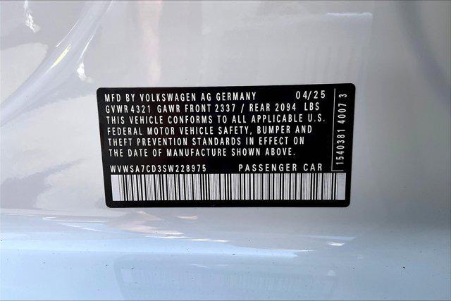 new 2025 Volkswagen Golf GTI car, priced at $39,523