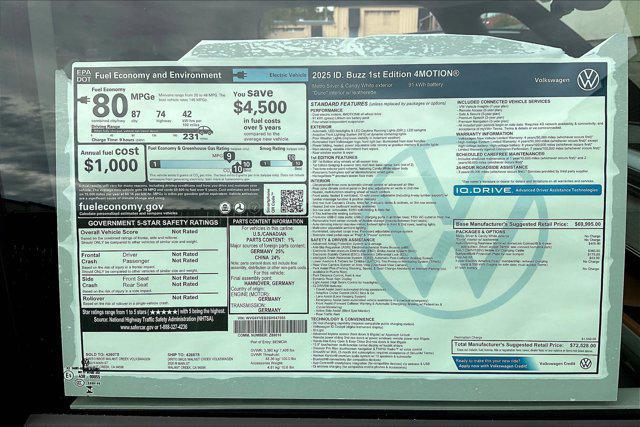 new 2025 Volkswagen ID. Buzz car, priced at $72,528