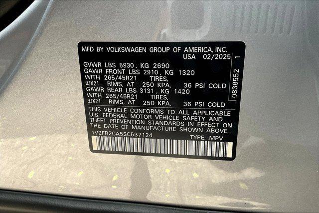 new 2025 Volkswagen Atlas car, priced at $56,244