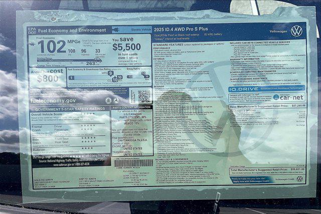new 2025 Volkswagen ID.4 car, priced at $59,831