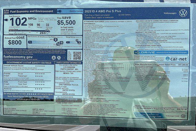 new 2025 Volkswagen ID.4 car, priced at $59,781