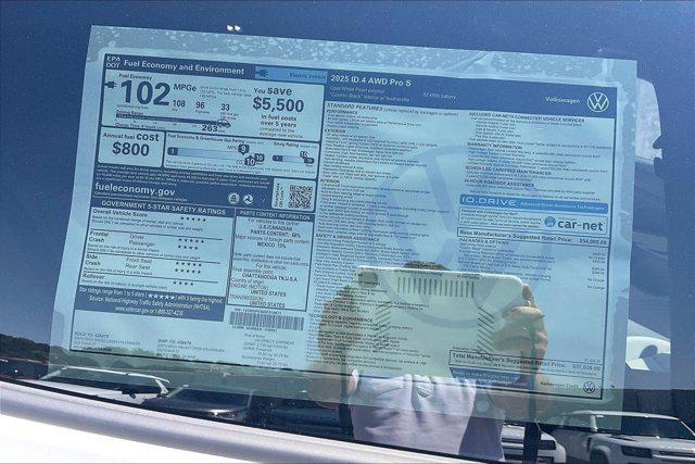 new 2025 Volkswagen ID.4 car, priced at $57,036