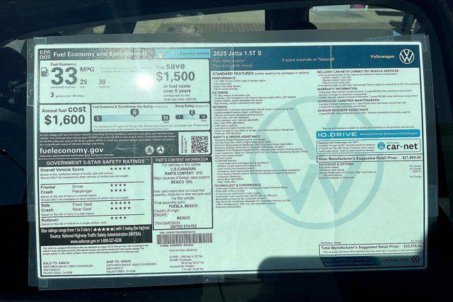 new 2025 Volkswagen Jetta car, priced at $23,516