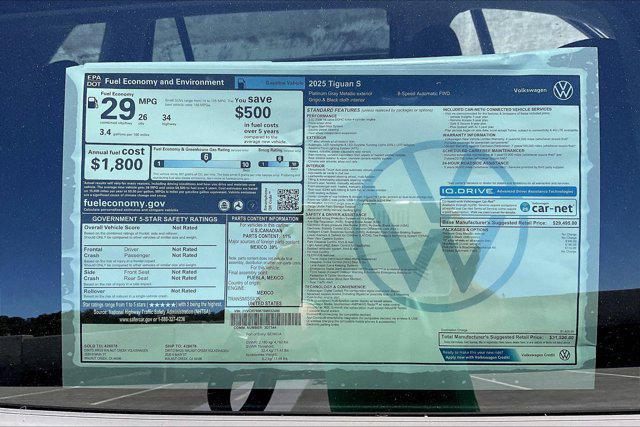 new 2025 Volkswagen Tiguan car, priced at $31,520