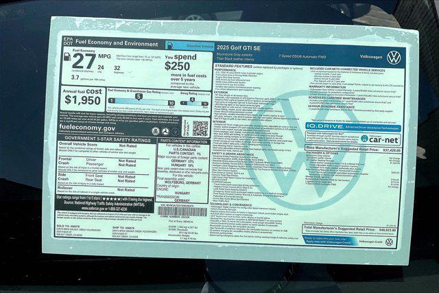 new 2025 Volkswagen Golf GTI car, priced at $40,823