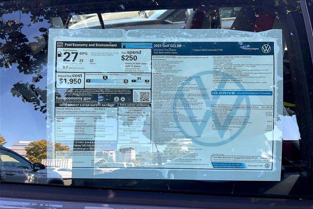 new 2025 Volkswagen Golf GTI car, priced at $40,828
