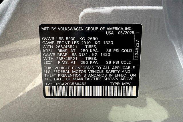 new 2025 Volkswagen Atlas car, priced at $57,931