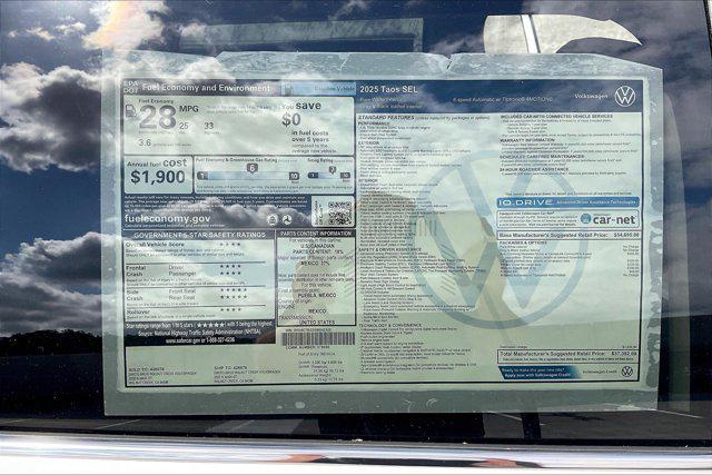 new 2025 Volkswagen Taos car, priced at $37,382