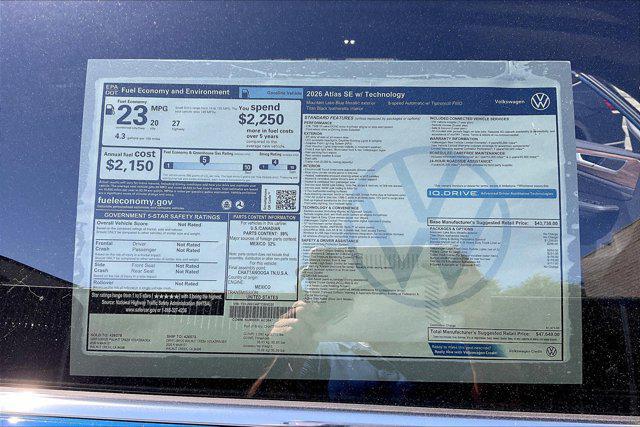 new 2026 Volkswagen Atlas car, priced at $47,649