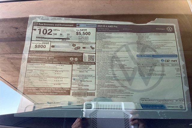 new 2025 Volkswagen ID.4 car, priced at $51,186