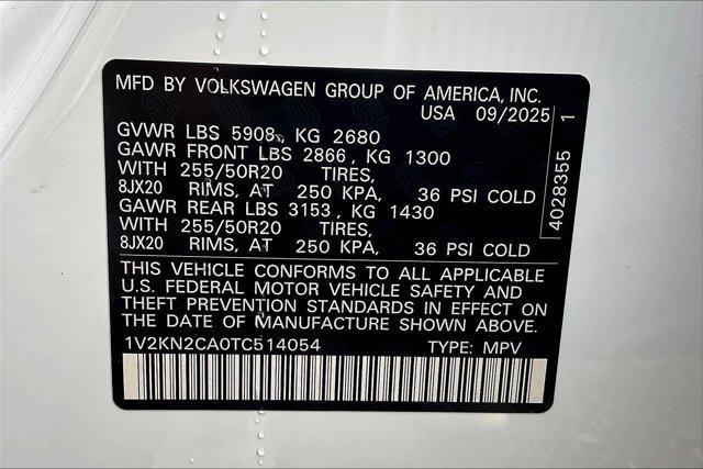 new 2026 Volkswagen Atlas car, priced at $50,300