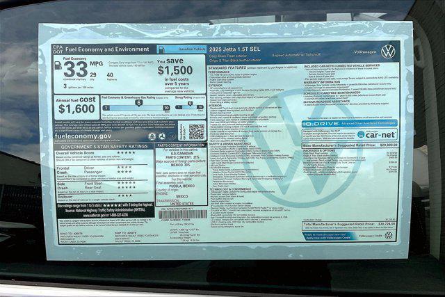 new 2025 Volkswagen Jetta car, priced at $30,724