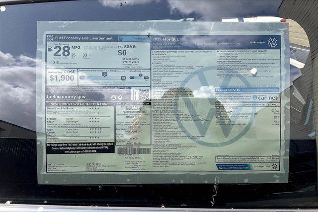 new 2025 Volkswagen Taos car, priced at $37,488