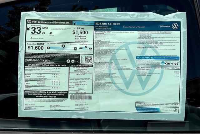 new 2025 Volkswagen Jetta car, priced at $25,296