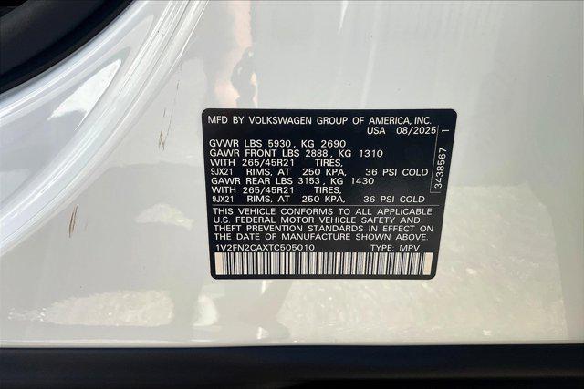 new 2026 Volkswagen Atlas car, priced at $59,215