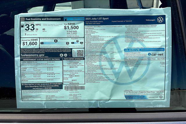 new 2025 Volkswagen Jetta car, priced at $25,296