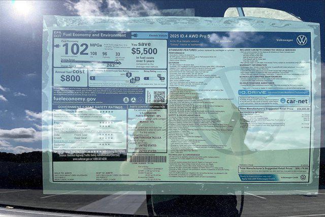new 2025 Volkswagen ID.4 car, priced at $56,176