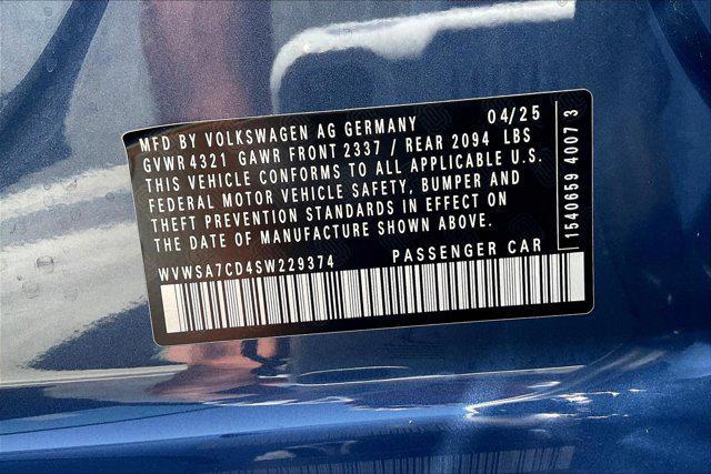 new 2025 Volkswagen Golf GTI car, priced at $39,523