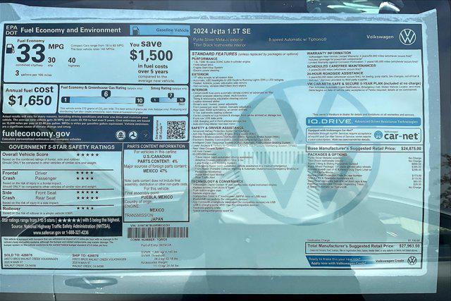 new 2024 Volkswagen Jetta car, priced at $27,963