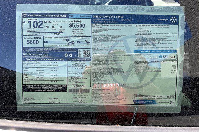 new 2025 Volkswagen ID.4 car, priced at $59,376