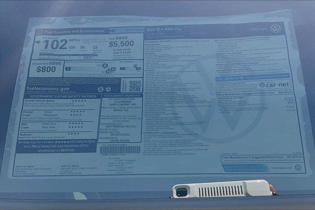 new 2025 Volkswagen ID.4 car, priced at $51,076