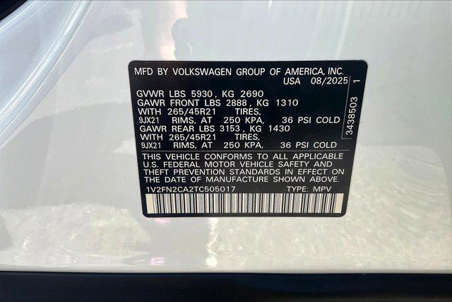 new 2026 Volkswagen Atlas car, priced at $59,215