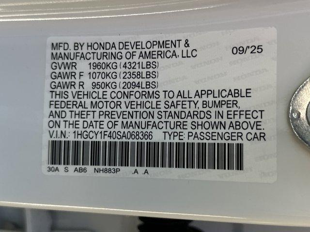 new 2025 Honda Accord car, priced at $31,460