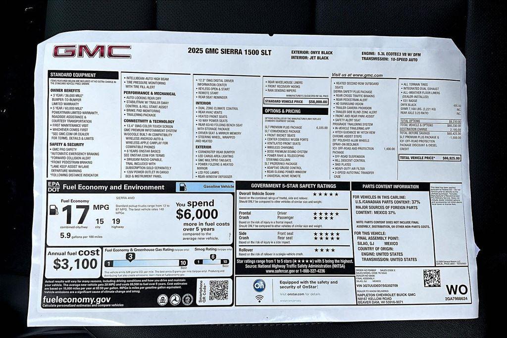 new 2025 GMC Sierra 1500 car, priced at $57,822