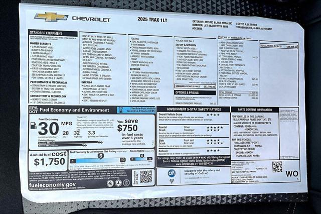 new 2025 Chevrolet Trax car, priced at $26,000